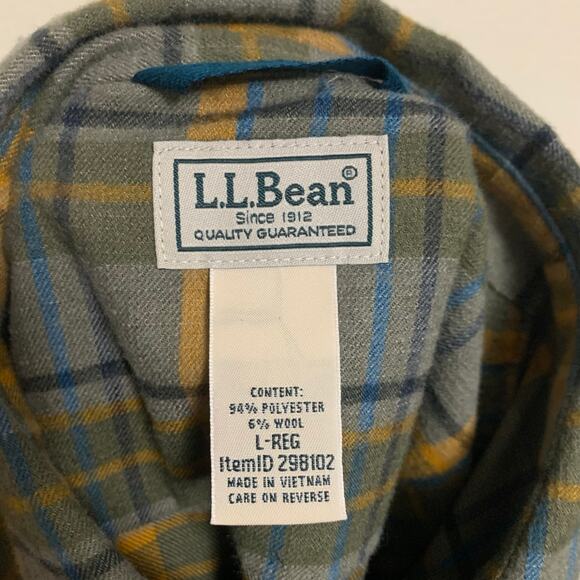 L.L. Bean Katahdin Performance Flannel Mens Size L - Picture 5 of 7